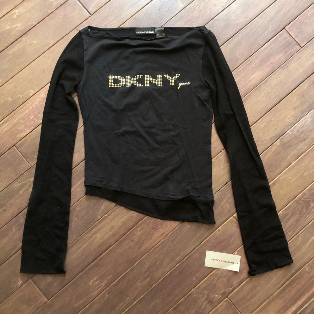 Sexy Logo Tee With Mesh Sleeves and Trim